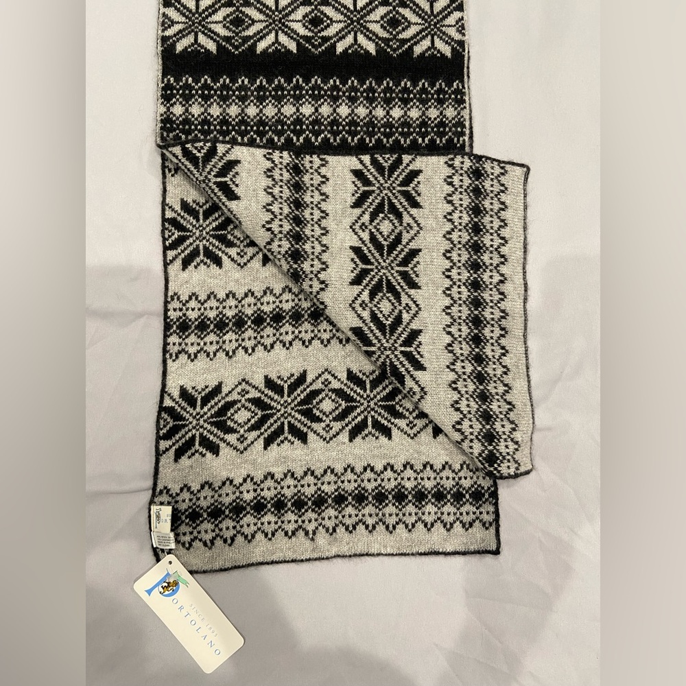 Portolano Fair Isle Cashmere and Wool Scarf